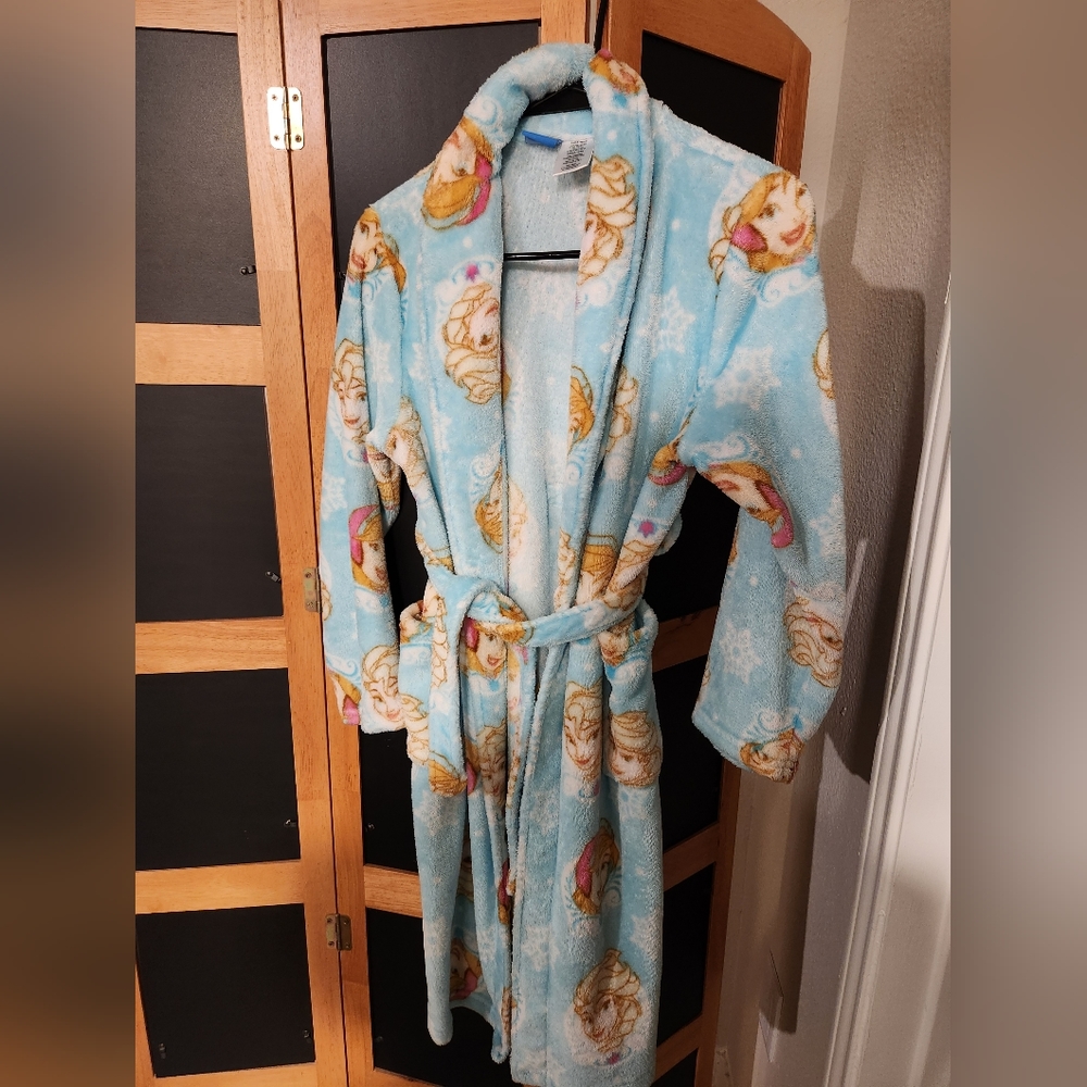 Disney Frozen Blue House Coat Girls 10-12
